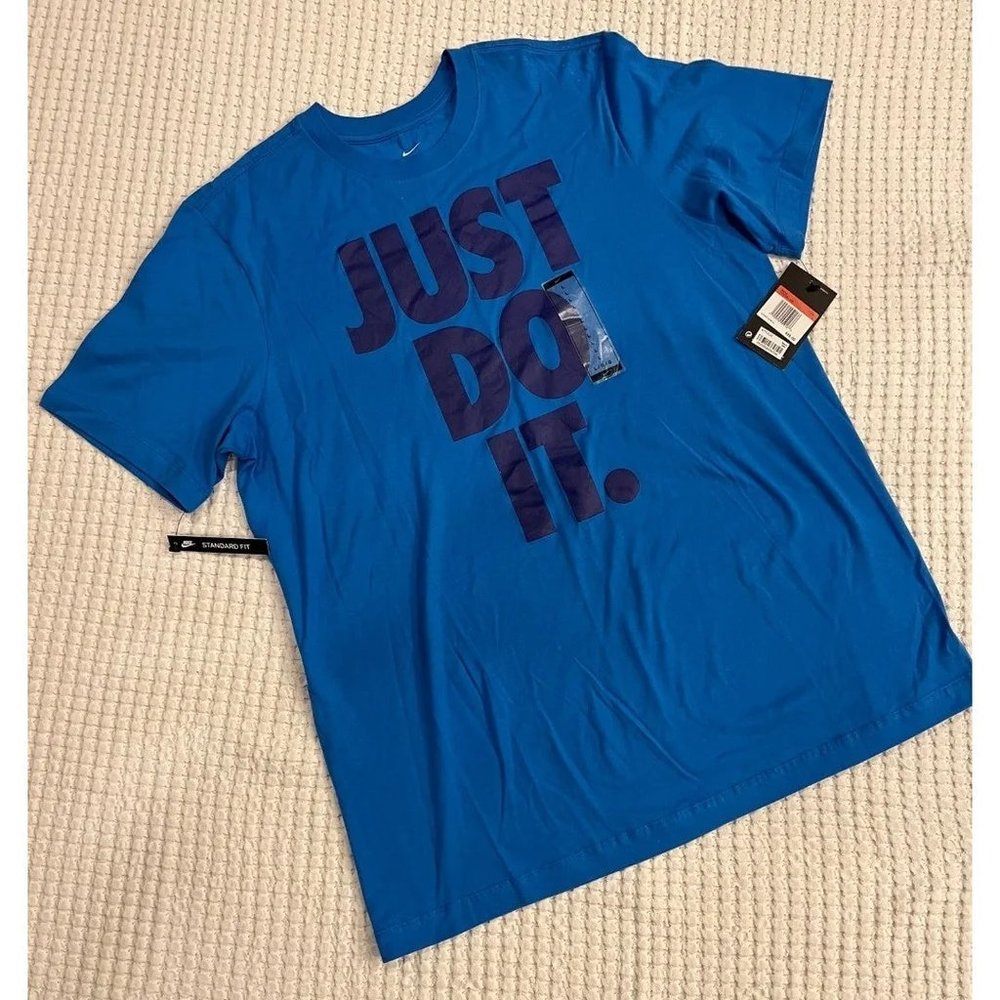 Nike Just Do It Tshirt Large Mens Blue